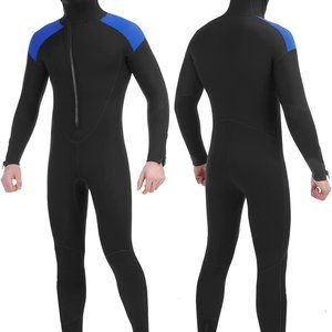 NEW IN PACKAGE! SIZE LARGE- REALON Mens Wetsuit 5mm Full Scuba Diving Suit Front